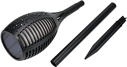 True Face Solar Garden Lights Waterproof Torch Light Flickering Flame Powered Outdoor Pathway Lighting Path Stake Landscape Patio Walkway Yard Driveway 4 Pack
