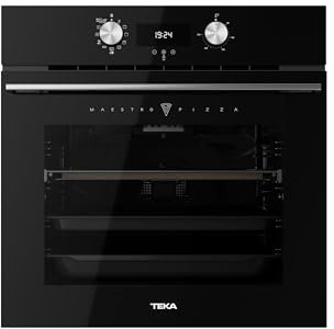 TEKA Horno Pirolítico 60 cm - Limpieza DualClean: Autolimpieza Pirolítica + Teka Hydroclean® PRO Automático - Incluye Piedra Especial para Pizza y Espátula - Clase A+ - MaestroPizza HLB 8510 P