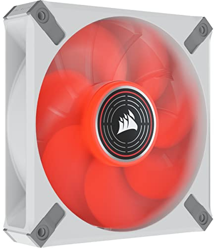 Corsair ML120 LED ELITE, ventilateur LED blanc 120 mm PWM (technologie Corsair AirGuide) Pack simple - Rouge