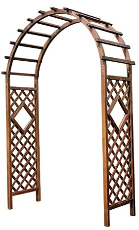 Gartenbogen Rosenbogen aus Holz 120x50x225cm 150x50x225cm mit Rankgitter Torbogen Rankenbogen Rankbogen Rankhilfe Rosengestell für Verschiedene Kletterpflanzen Rasen Hinterhof, Witterungsbeständig