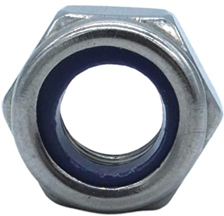 EZOTec - 4 Stück Sicherungsmuttern niedrige Form M14 DIN 985 (ISO 10511) - Edelstahl V2A A2 - Schlüsselweite (SW) 22 - Stoppmutter