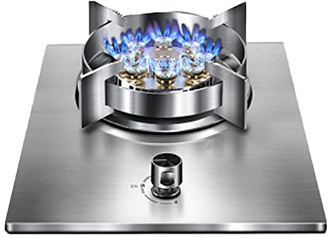 Cuisinière À Gaz 1 Brûleur, 7.2kw9 Cavité Haute Flamme Support De Casserole En Fonte, Cuisinière Indépendante, Allumage Automatique En Acier Inoxydable Tourbillon Économie D'énergie (Size : LPG)