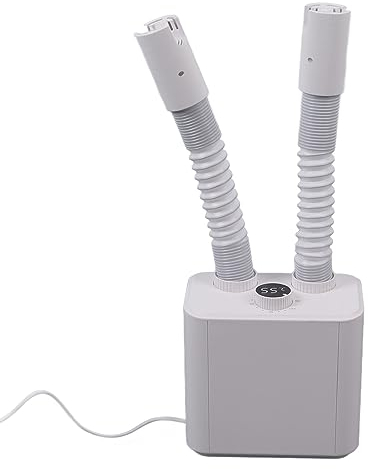 Asciuga Scarponi Telescopico, Asciuga Scarpe Elettrico Stile Temporizzazione con Doppia Manopola di Uscita 'aria per Uso in Viaggio (Spina europea)