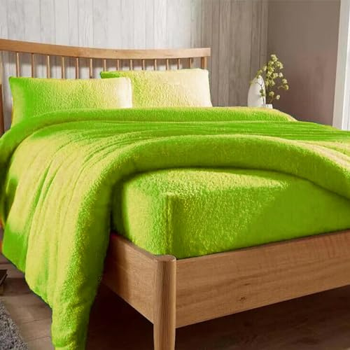 Sábana bajera ajustable extra profunda de forro polar de 30 cm, térmica, cálida y acogedora, suave, ropa de cama de lujo (lima, doble)