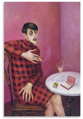 CHUHUAN Portrait der Journalistin Sylvia von Harden Otto Dix, Maler-Poster, Leinwand, Wandkunst, Poster, dekorativ, moderner Druck, Bild, Kunstwerke, Poster, 60 x 90 cm