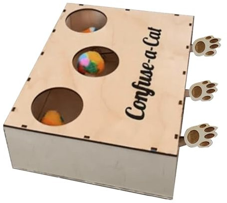 Katzenbox-Spielzeug – verwirren Sie eine Katzenbox, Katzenpuzzle, interaktive Elemente, natürliches Verwechseln Sie ein Katzenspielzeug für Haustiere, Hunde, Kätzchen, Katzen
