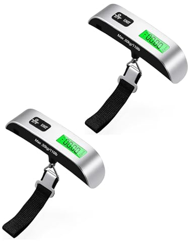 VILLAGEBOOM Digitale Kofferwaage für Reisen (2-Pack) - Tragbare Gepäckwaage bis 50 kg mit LCD Display, Präzise Handwaage für Reisen, Unterstützt Solarprojekte in Afrika (2)