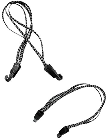 TPZORJX Lot de 2 sangles de bagages – Tendeur en caoutchouc avec crochets, sangles de tension en caoutchouc pour cyclisme, moto, bagages de vélo (noir)