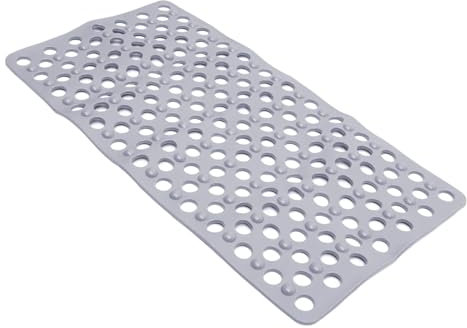 RORPOIR Alfombras para El Suelo del Baño Antideslizantes con Ventosa de Plástico Duraderas de 36 X 69 Pulgadas Color Gris Oscuro Elegante Decoración del Hogar