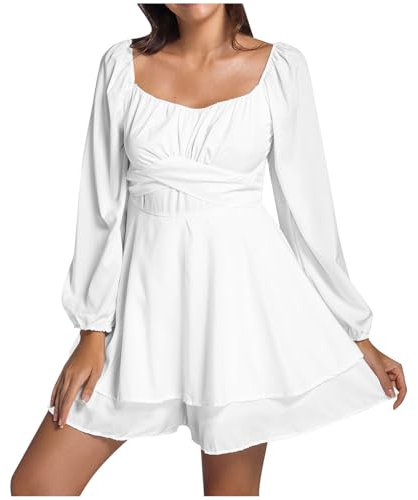 GFPGNDFHG Etuikleid Damen Elegant Piratenkostüm Korsett Weiß Karneval Orange Weißes Piraten Kleid Kostüm Frauen Outfit White Dress Short