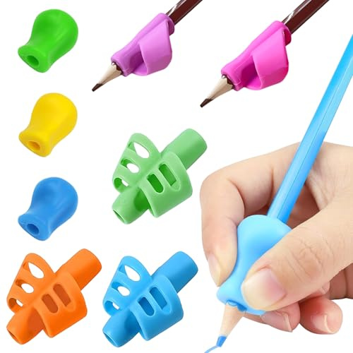 SZSMW 8 Impugnatura Matita Bambini - Gommino Impugnatura Matita - Ideale per Bambini Con Disgrafia O Adulti Con Problemi Articolari,Guida I A Tenere Correttamente Le Penne