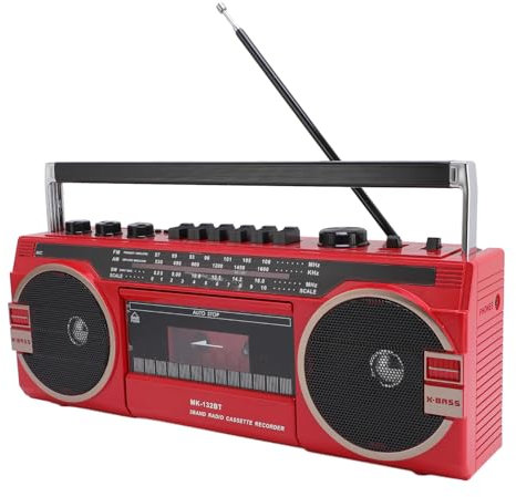 Tragbares AM -FM -Radio, Shortwave Tragbares Vintage -Radio mit Antenne und BT -Chip, Retro -Radio mit Big Bluetooth -Lautsprecher, Earphone Jack USB TF Card Aux Input für Senior