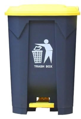 UCKYSU Poubelle Papier Poubelles Collecte Des Déchets Hospitaliers Poubelle Pédale Grande Capacité Poubelle Extérieure Plastique Poubelle D'assainissement HeWHui(100L)
