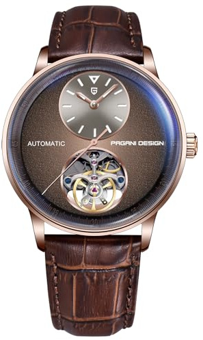 Orizontime Pagani Design - Orologio meccanico automatico da uomo, quadrante 42 mm, cinturino in pelle