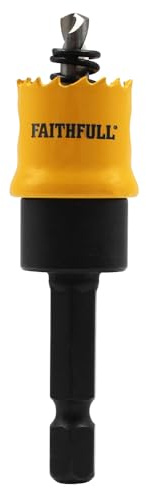 Faithfull FAIHSM16 Mini Holesaw, Fast-Cutting Hole Cutter for Sheet Metal, Stainless Steel, Aluminium - 16mm