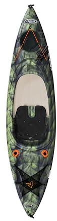 Pelican Argo 100X - Angler Sit in Fishing Kayak - Vapor Black Lime - Lightweight Stable - Ergoform™ Padded seat - 10 ft