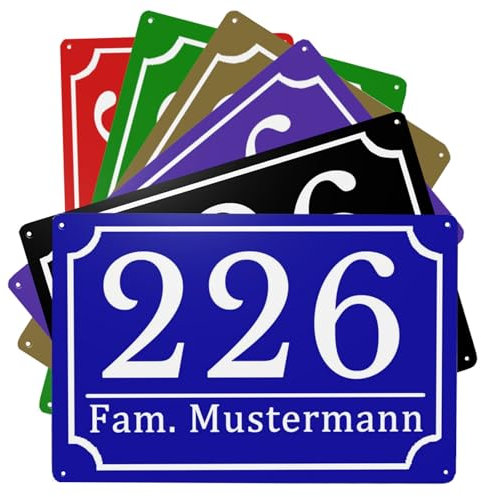 Plaque Numero de Maison Exterieur Aluminium,Plaque de Rue avec Numéro de Maison-pour Maison, Porte, et Boite aux Lettres,Résistante aux Intempéries,pour l'identification Extérieure de la Maison