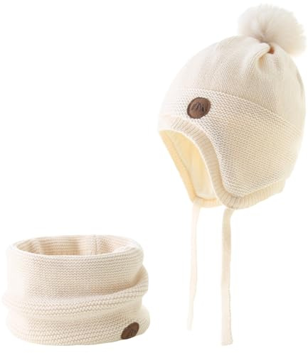 Monimo 100% Baumwolle Baby Wintermütze Kinder Warm Earflap Baby Beanie fur Jungen & Mädchen