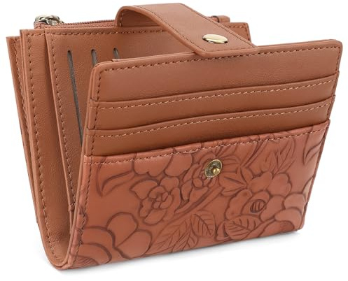 SENDEFN Portafoglio Donna Piccolo in Pelle Vegana, RFID Blocco Portamonete con Cerniera, Porta Carte di Credito Portafoglio Donna con Scomparti Per 12 Cartes
