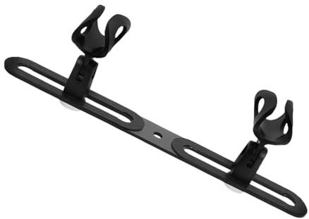 INOOMP Clip-on Mic Stand Holder with Multimicrophone Support Stable Plastic Metal Bracket for Desktop Recording, Singing, and Meetings
