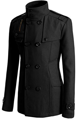 Generico Cappotto Uomo Invernale Trench Casual Giacca Monopetto Elegante Slim Fit Trincea Cappotti di Lana Giacche Business Coat Cappotto Uomo Invernale Giacca Da Taglie Forti Long Coat Men