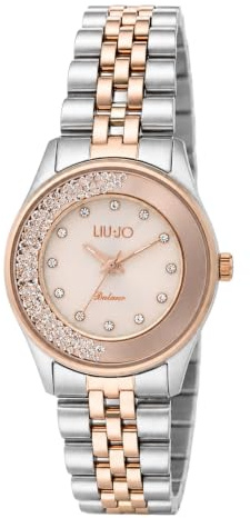Liu Jo - Orologio Elegante da donna al quarzo in acciaio bicolore - Dancing Elvy TLJ2662 - Orologio con cristalli nel quadrante e cinturino in acciaio bicolore