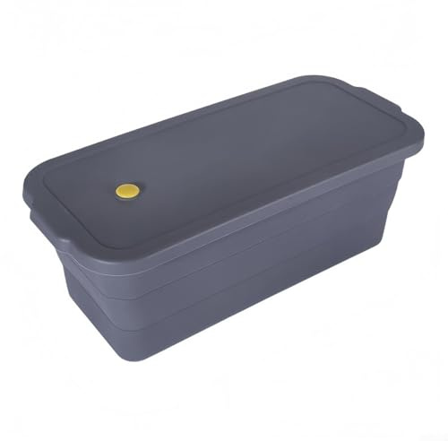 Durashmall Teglia per pagnotta in silicone senza pane con coperchio telaio in metallo pieghevole per polpettone libbra torta quiche pentola torta torta frutta facile rilascio forno forno da forno da