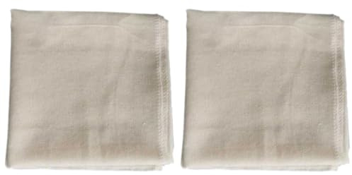 HOMOBABE Garza di Cotone Non Sbiancata 95x95 Cm 2 Pezzi, Panni Multiuso per Cucina, Filtri Traspiranti per Formaggio, Yogurt, Brodo e Succhi, Tessuto Biologico Riutilizzabile