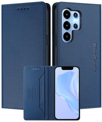 MOJIA Case for Blackview Wave 10 / Wave 10C, Drop and Scratch Resistant, PU Foliod Leather Wallet Phone Cover [magnetic closure]. Dark Blue