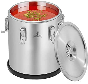 Thermobehälter Thermobox Warmhaltebehälter (20 Liter, Edelstahl, stapelbar) - Royal Catering