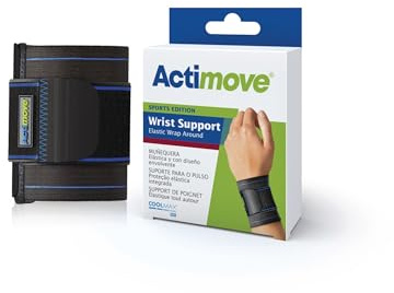 Actimove - Sports Edition - Muñequera elástica - Muñequera para aliviar el dolor y apoyar - Sin látex ni neopreno - Tamaño universal