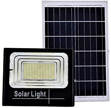 FOYU FO-8200 CW508 - Foco LED para exteriores SMD 200 W, panel solar con energía crepuscular