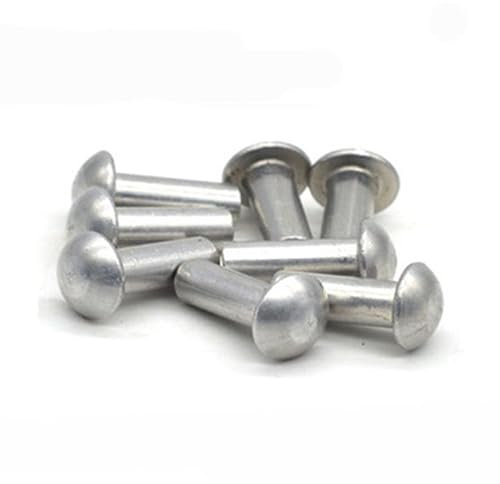 20-100 Stück m2 M2,5 m3 m4 m5 m6 runder Aluminium-Rundvollniet selbststeckender Niet-6 mm, M2,5 100 Stück