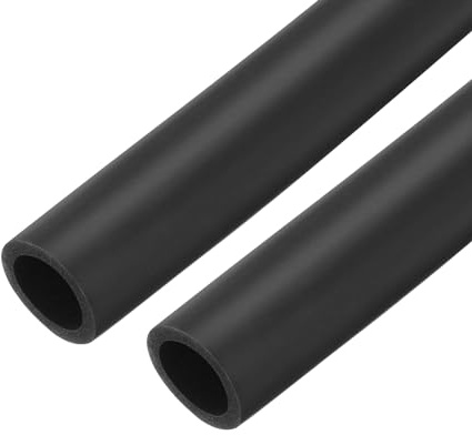 QUARKZMAN 2 Stück 2m/6,6ft Rohrisolierung Schlauch 28mm ID 38mm OD Schaumstoffschlauch für Griffunterstützung, Schwarz