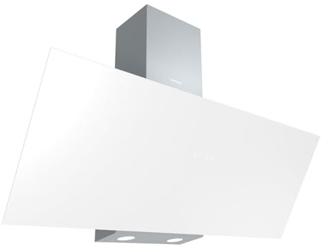 Cappa a parete Bianca Silverline 3481.9.733.02, 90 cm, Capacità 385 m3, 3 velocità, illuminazione a LED, controllo touch, rumorosità max 67 db, un camino, uscita 125 mm