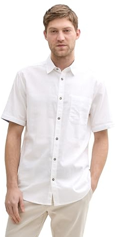 Tom Tailor Herren 1045098 Hemd, 20000 - White, XXL EU