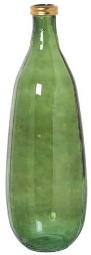 Alexandra House Living Bodenvase Grün Gold Glas 25 x 25 x 70 cm