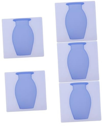 Yardwe 5stücke Wandvase Selbsthaftend Wiederverwendbar Für Pflanzen Und Blumen Für Büro Und Hochzeiten Dekorativer Blumentopf Bohren Farbe Transparent
