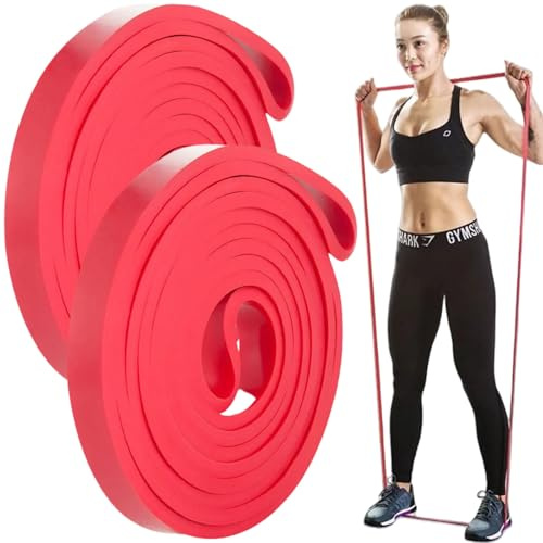 Bande Élastique Fitness,2 pièces Bande de Résistance Élastique,Bandes Elastiques Musculation,Élastique Musculation,Bandes de Résistance Fitness Elastique pour l'exercice L'étirement Mise