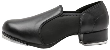 ForceRoute Steppschuhe Aus Leder,Unisex Steppschuhe,Jazz Tap Dance Schuhe,MäDchen Steppschuhe,Niedriger Absatz,Mit SchnüRung,Rutschfester,Leicht Und Bequem,StoßFest,FüR Training Und BüHne