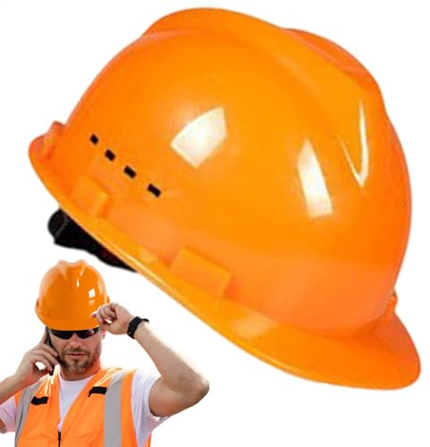 Casco duro de seguridad, casco de trabajo con ventilación protectora, casco ajustable, diseño cómodo, construcción absorbente, ideal para trabajos al aire libre, sitios industriales y de construcción