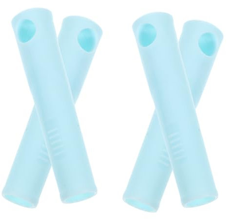 Poignée de Manche de Balai en Plastique Pp Bleue, 4 Pièces