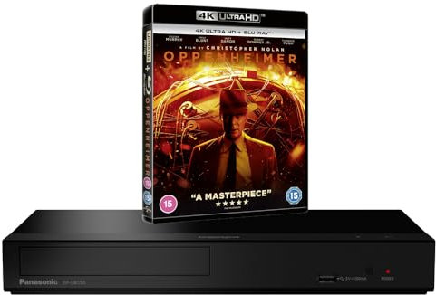 MULTIREGION Blu-ray Player Compatible with Panasonic DP-UB150 MultiRegion for DVD Blu-ray Region B - DVD Regions 1-8 - Bundle Including Oppenheimer 4K UHD Disc