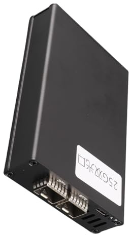 GOWENIC Carte Réseau 25G, Interface Optique SFP USB4 en Alliage D'Aluminium, Haute Vitesse 25 Gbit/s, Plug and Play, pour Systèmes OS X, avec Coque en Aluminium (Double Port)