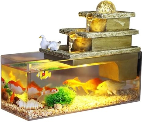 CSYQPDMBDL Kugelaquarium, Goldfischglas, Fischglas-Aquarium, quadratisch, transparent, Acryl
