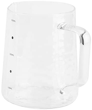 Jarra de Café con Leche de 500ml, Vidrio Borosilicato para Cocina