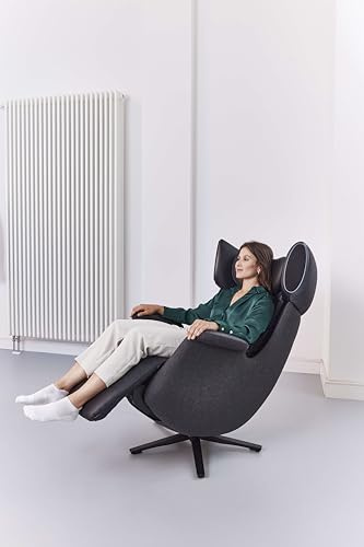 Asisam Tonus Relaxsessel mit Massagefunktion, 3D Massage, Bluetooth Lautsprecher, Fernsehsessel, Massagestuhl, Zero-Gravity, Massageprogramme (Schwarz)