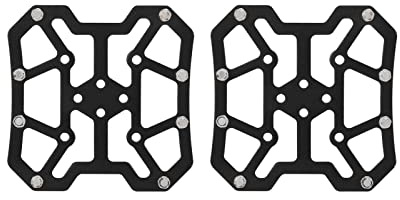 Lätt, halkfri cykel Klämfria pedalplattformsadaptrar, aluminiumlegeringssystem av [varumärke] för landsvägs- och mountainbikes, 6 st. (Svart)