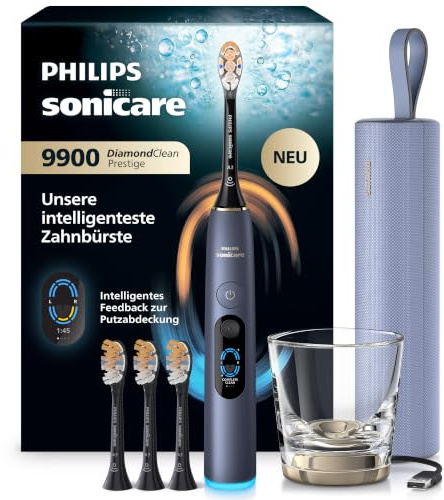 Philips Sonicare Next-Generation DiamondClean 9900 Prestige elektrische Zahnbürste - intelligentes Feedback zur Putzabdeckung