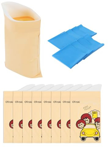 OTraki Tragbarer Urinbeutel 8 Stück Einweg-Urinbeutel 600ml Verschließbar Super Saugfähig Notfall-Urinbeutel Camping Reisen Unisex Erbrochenbeutel für Outdoor oder Fernfahrten mit 8 Müllbeuteln